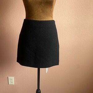 Mango Textured Black A-Line Skirt